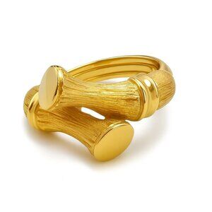 Vintage Avon Bamboo Ring Gold Tone Size 6.5